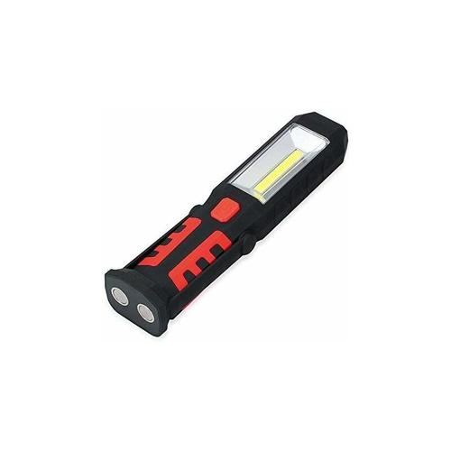 Led Lampe De Travail Mains Libres 3 + 1 Cob Lampe Torche Magnétique Flexible De Lampe 180 Degrés De Rotation Pour Bricolage, Le Bateau, Camping, Pêche De Nuit Lumière D'urgence(Rouge)