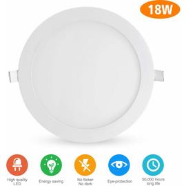 Plafonnier LED Moderne,18W Luminaire Plafonnier Salon 6000K Blanc Froid  1700K Plafonnier Salle de Bain Rond Plafonnier Chambre Enfant/Adulte pour  Cuisine,Exterieur,Couloir,WC,Garage Ø23CM