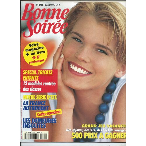 Bonne Soirée 03/08/1994 Nathalie Delon, Juliz Jézequel & Charlotte Valandrey- Le Clan Des Femmes De Béatrice Grisi, Tricots Enfants Sur Les Chemins De L'école, Recettes, Remo Forlani