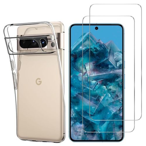 Coque Pour Google Pixel 8 Pro Et 2 Verres Trempé Film Protection Ecran Phonillico®