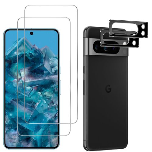 Verre Trempé Pour Google Pixel 8 Pro Et Protection Caméra [Pack 2] Film Vitre Protection Phonillico®
