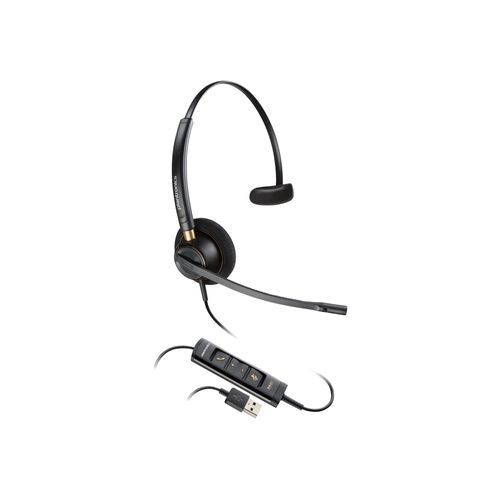 Poly EncorePro 515 - EncorePro 500 series - micro-casque - sur-oreille - filaire - USB-A - noir - Certifié pour Skype for Business