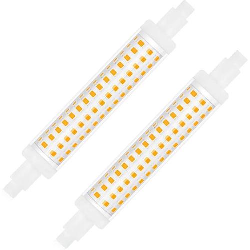 Ampoule R7s Led 118mm Dimmable, 10w Equivalent Ampoule Halogène 100w, Blanc Chaud 3000k, 900lm, Cri85, 220-240v, Pas De Scintillement, Lot De 2, Adélala