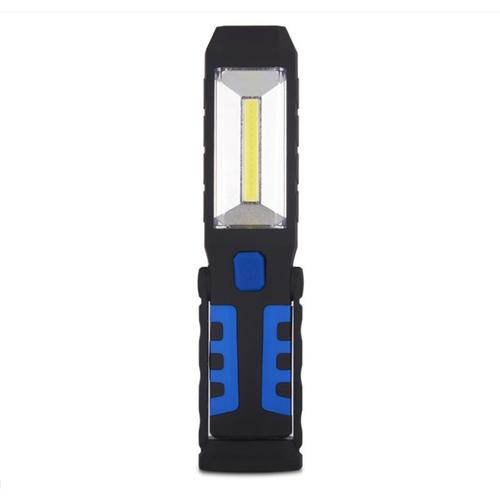 Led Lampe De Travail Mains Libres 3 + 1 Cob Lampe Torche Magnétique Flexible De Lampe 180 Degrés De Rotation Pour Bricolage, Le Bateau, Camping, Pêche De Nuit Lumière D'urgence(Blue) Carivent