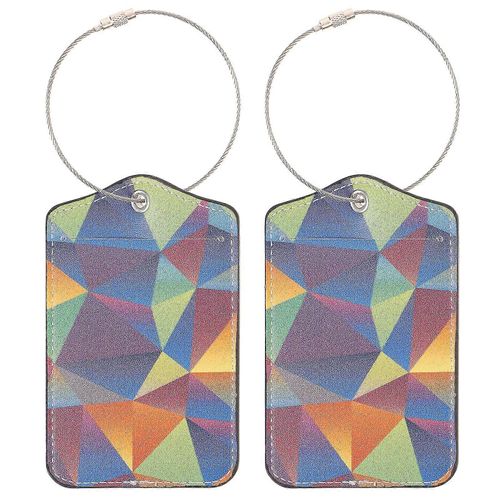 2pcs Étiquettes À Bagages Portable Bagages Tag Décoratif Bagages Étiquettes Voyage Valise Tags avec Boucle