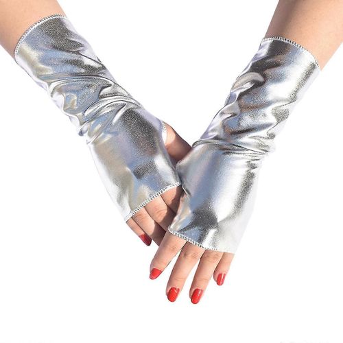 Gants Courts Élégants Gants En Cuir Brillant Gants D'habillage Pour La Danse Hip-Hop