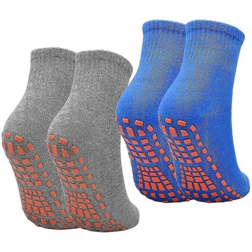 2 Paires De Chaussettes Antidérapantes Chaussettes De Yoga Chaussettes Slip Chaussettes Bouchon Chaussettes Abs Pour Adultes Hommes Hommes Antidérapantes Sports Chaussettes Coton Pour Sports Yoga Pilates Gy