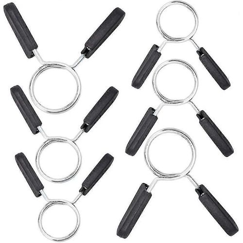 6pcs Spring Clamps Pour Le Poids, 25/28 / 30mm Barbell Barbell Bar Stopper, Barbell Spring Clamps