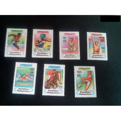 Timbre Madagascar Y T 1359 A 1365 Série : Sports D'été 1994 ( 200108 )