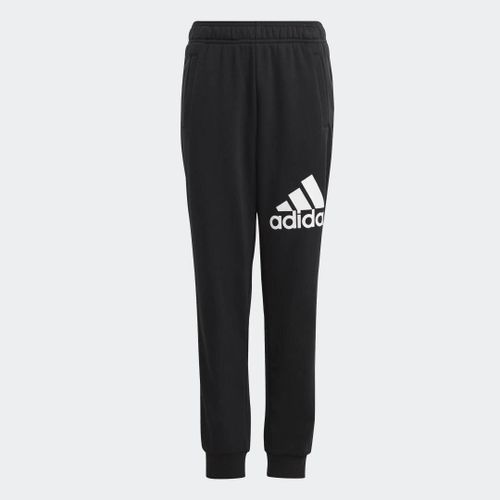 Pantalon En Coton Essentials Regular Fit Big Logo Adidas - Black / White - 11-12a