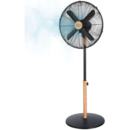 lbgwp60-Ventilateur Sur Pied Energysilence 600 Woodstyle, 50 W, Finition Bois, Diamètre 16"", 4 Pales, 3 Vitesses, Oscillation, Réglable En Hauteur, Sécurité imale