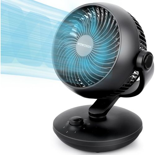lbgwp60-Ventilateur De Table Silencieux 24Db, Ventilateur Bureau De Circulation D'Air Turbo - 80° Oscillation Horizontale - 100° Réglage Vertical - 3 Vitess - Pour Chambre À Coucher/Bureau/Cuisine