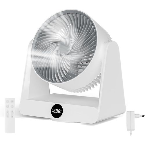 lbgwp60-Ventilateur Silencieux Avec Télécommande, 12 Vitesses, Minuterie 12H, Oscillation Automatique 90°, Ventilateur De Table Très Silencieux, Circulation DAir, Pour Bureau, Chambre, 30 M²