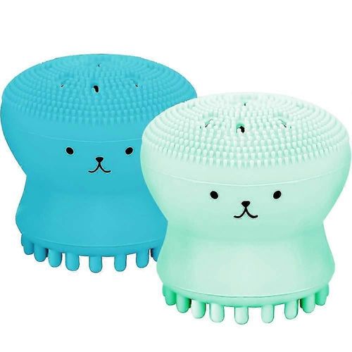 Brosse nettoyante visage en silicone en forme de pieuvre, masseur F, exfoliant pour les pores en profondeur, pour le soin de la peau, massage exfoliant, brosse F portative, nettoyage manuel du visage, 9339