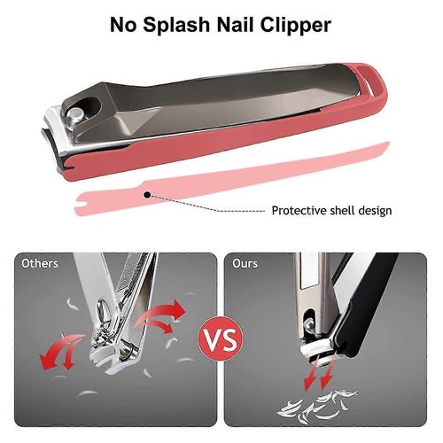 Coupe-Ongles Avec Lime, Lot De 2 Coupe-Ongles Pour Les Doigts Et Les Pieds, Coupe-Ongles Anti-Éclaboussures Avec Lime À Ongles, Pour Hommes Et Femmes 