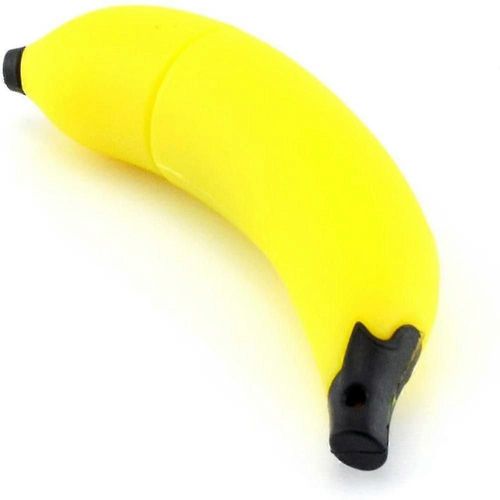 Clé USB 32 Go mignonne, mini clé USB 2.0 en forme de banane, design de dessin animé mignon
