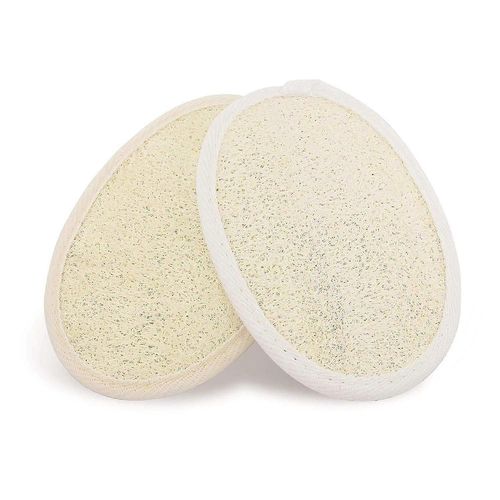 Éponges De Douche Exfoliantes En Luffa - Gommage Corporel Pour Hommes Et Femmes - Luffa Naturel Et Tissu Éponge - Gant De Corps En Luffa En Maille 9 X 7 Pouces 