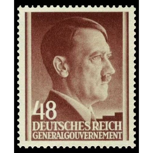 Pologne, Occupation Allemande 1941, Gouvernement General, Beau Timbre Neuf* Yvert 93 - Chancelier Hitler 48 Gr. Brun.