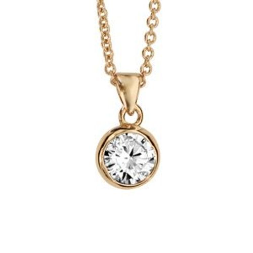 Collier Plaqué Or Oxyde Blanc Serti Clos 6mm 44cm