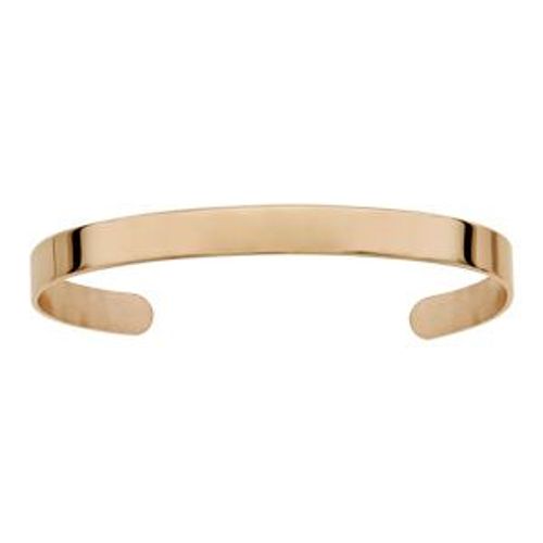 Bracelet Acier Et Pvd Jaune Ruban Ouvert 6mm À Graver 63*47mm