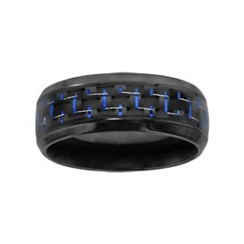 Alliance Acier Et Pvd Noir Avec Carbone Reflet Bleu