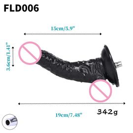 Rough Beast-Sex Machine Dileducative,Accessoires De Rêves,Big Flesh Black Dileducational For Vac-U-Lock Love Machine,Imbibé Pour Toutes Les Machines Du Magasin - Type Fld006-Bk