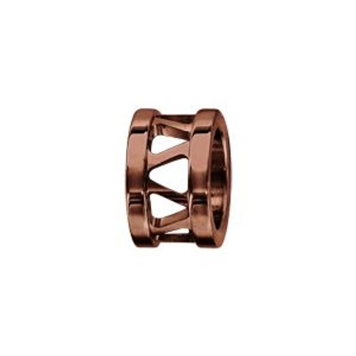 Thabora Charms Acier Et Pvd Marron Anneau Ajouré
