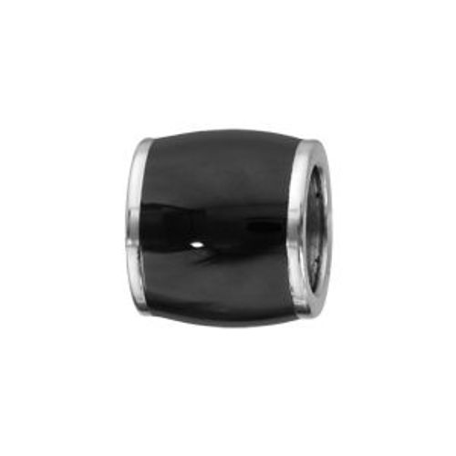 Thabora Charms Acier Forme Tonneau Noir
