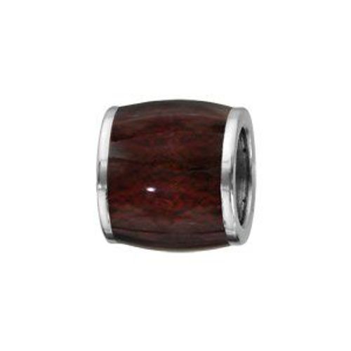 Thabora Charms Acier Forme Tonneau Marron Foncé Aspect Bois