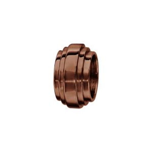 Thabora Charms Acier Et Pvd Marron Forme Godron