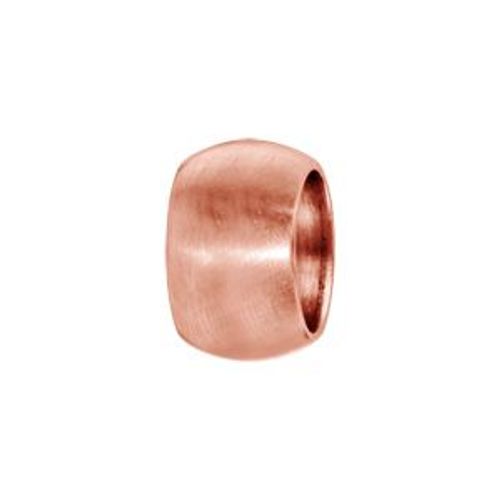Thabora Charms Acier Et Pvd Rose Anneau Bombe Lisse