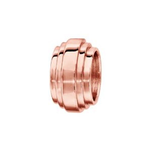Thabora Charms Acier Et Pvd Rose Forme Godron