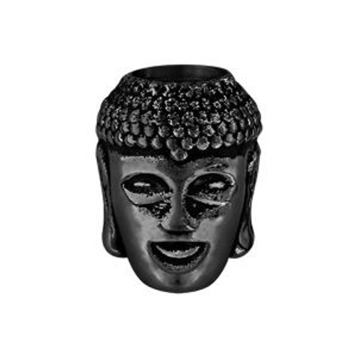 Thabora Charms Acier Et Pvd Noir Bouddha