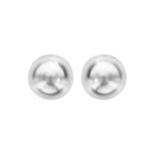 Boucles D'oreilles Tige Argent Perle Imitation Blanche 10mm