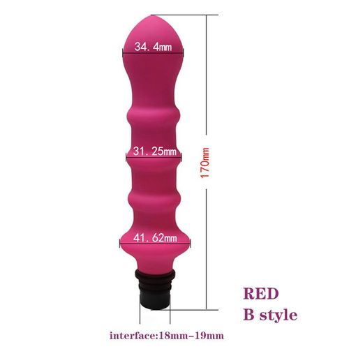 Machine Sexuelle Automatique,Pistolet À Fascia,Tête De Massage À Gode En Silicone,Jouets Sexuels Pour Hommes Et Femmes,Vibrateurs,Masturbation Du Pénis - Type B Red 19mm