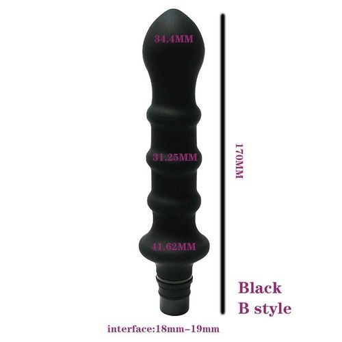 Machine Sexuelle Automatique,Pistolet À Fascia,Tête De Massage À Gode En Silicone,Jouets Sexuels Pour Hommes Et Femmes,Vibrateurs,Masturbation Du Pénis - Type B Black 19mm