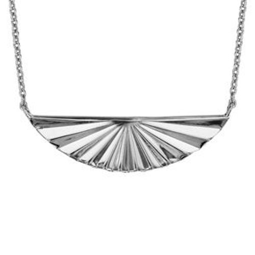 Collier Argent Rhodié Eventail 40+4cm