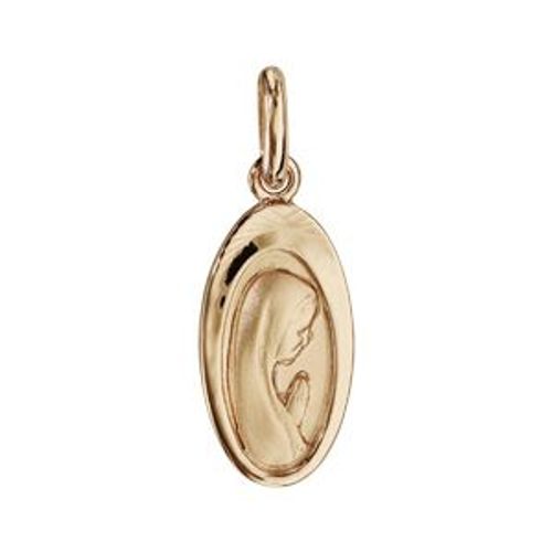 Pendentif Plaqué Or Ovale Vierge