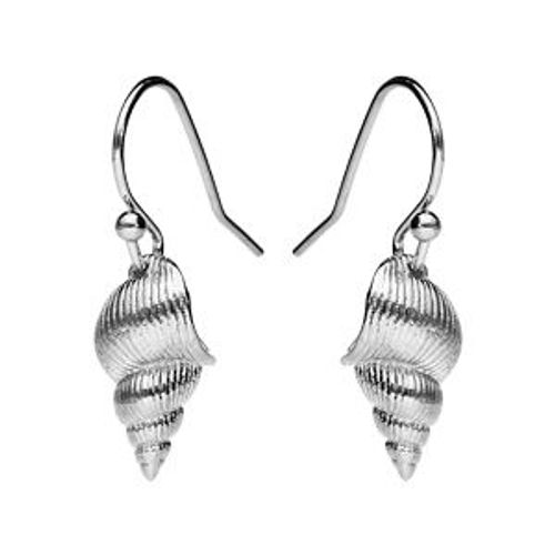 Boucles D'oreilles Crochet Argent Rhodié Coquillage