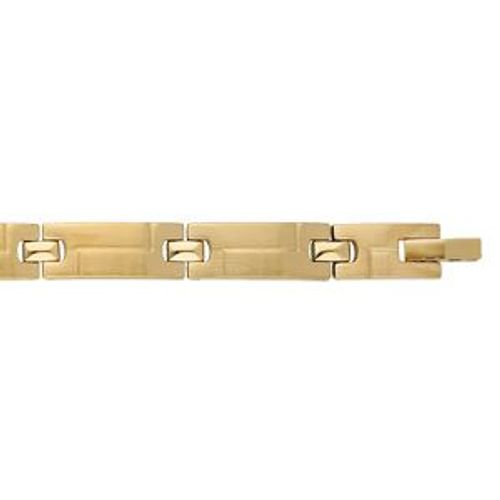 Bracelet Acier Pvd Jaune 21cm Réglable