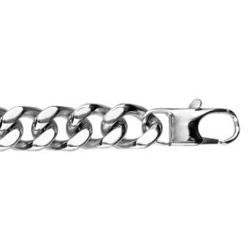 Bracelet Acier Maille Gourmette 12mm 23cm