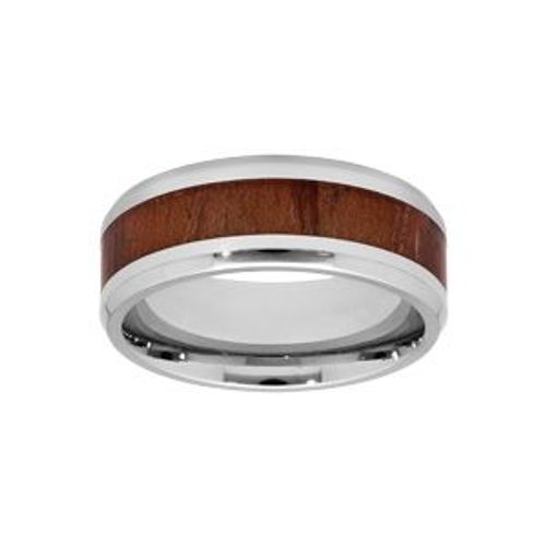 Bague Acier Et Aspect Bois