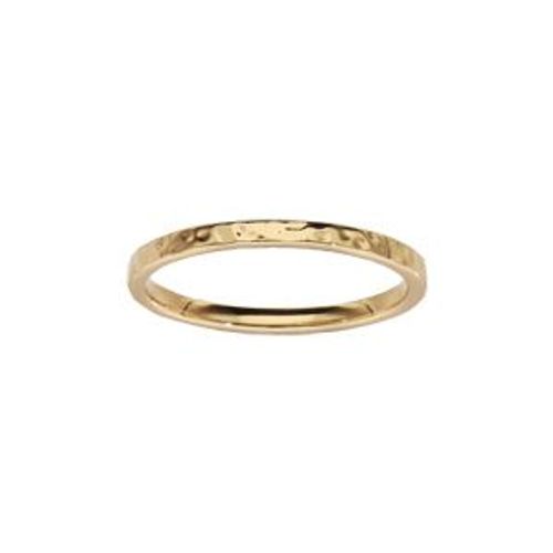 Bague Plaqué Or Style Alliance Martelée