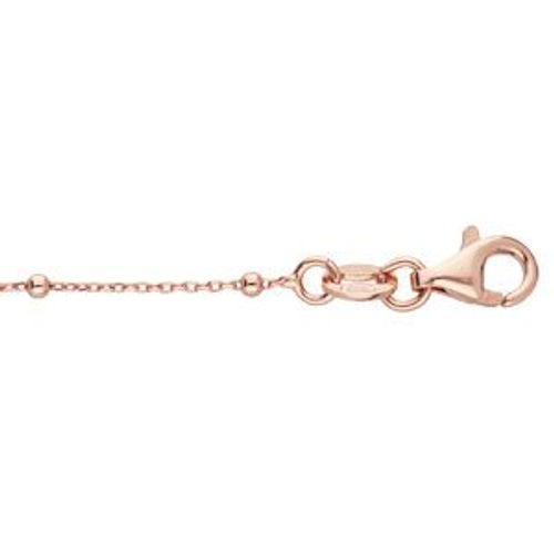 Bracelet Argent Et Dorure Rose Fine Boules 15+3cm