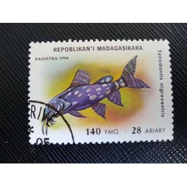 Timbre Madagascar Y T 1402 Poisson-Chat (Synodontis Nigriventris) 1994 (010609 )