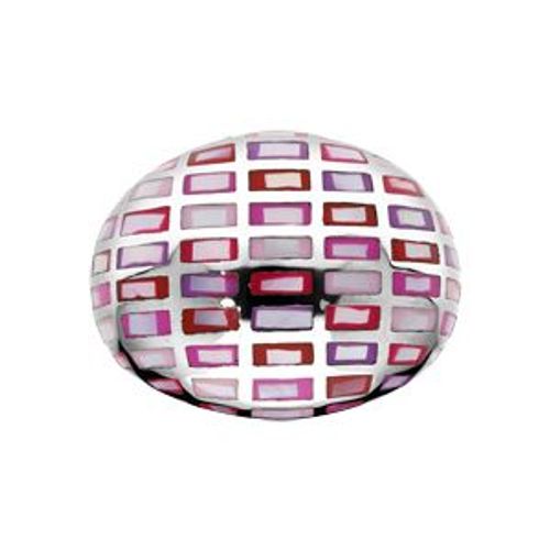 Bague Acier Stella Mia Résine Rose Et Nacre