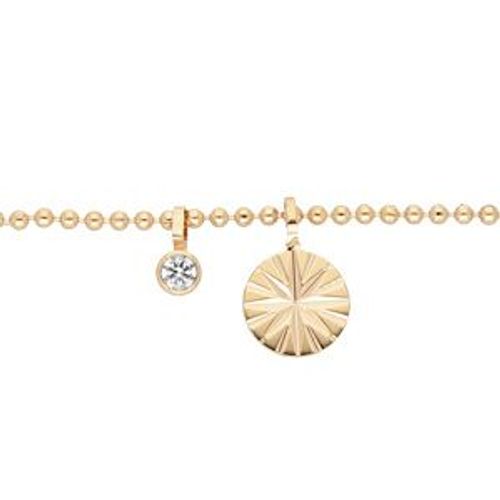 Bracelet Plaqué Or Étoile Et Oxyde Blanc 16+3cm