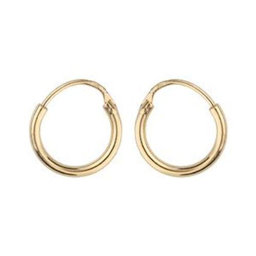 Boucles D'oreilles Petite Créole Fil 12mm Plaqué Or