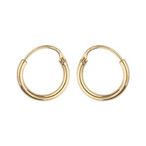 Boucles D'oreilles Petite Créole Fil 12mm Plaqué Or