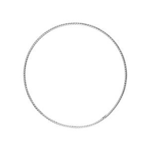 Bracelet Argent Rhodié Jonc Fil 1,5mm Diamanté 66mm